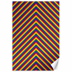 Gay Pride Flag Rainbow Chevron Stripe Canvas 20  X 30   by PodArtist