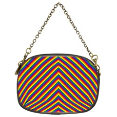 Gay Pride Flag Rainbow Chevron Stripe Chain Purses (Two Sides) 