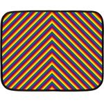 Gay Pride Flag Rainbow Chevron Stripe Double Sided Fleece Blanket (Mini)  35 x27  Blanket Front