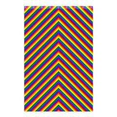 Gay Pride Flag Rainbow Chevron Stripe Shower Curtain 48  x 72  (Small) 