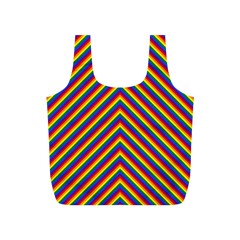 Gay Pride Flag Rainbow Chevron Stripe Full Print Recycle Bags (S) 