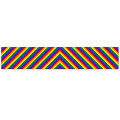 Gay Pride Flag Rainbow Chevron Stripe Large Flano Scarf 