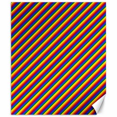 Gay Pride Flag Candy Cane Diagonal Stripe Canvas 8  X 10  by PodArtist