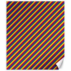 Gay Pride Flag Candy Cane Diagonal Stripe Canvas 20  X 24   by PodArtist