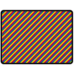 Gay Pride Flag Candy Cane Diagonal Stripe Fleece Blanket (large)  by PodArtist