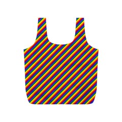 Gay Pride Flag Candy Cane Diagonal Stripe Full Print Recycle Bags (s)  by PodArtist