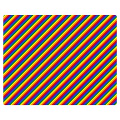 Gay Pride Flag Candy Cane Diagonal Stripe Double Sided Flano Blanket (medium)  by PodArtist