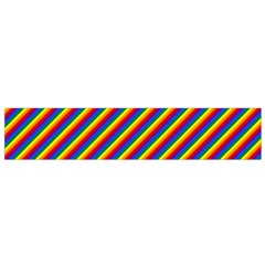 Gay Pride Flag Candy Cane Diagonal Stripe Small Flano Scarf by PodArtist