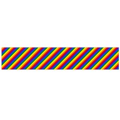 Gay Pride Flag Candy Cane Diagonal Stripe Large Flano Scarf  by PodArtist