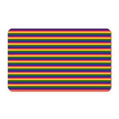 Horizontal Gay Pride Rainbow Flag Pin Stripes Magnet (rectangular) by PodArtist