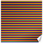 Horizontal Gay Pride Rainbow Flag Pin Stripes Canvas 12  x 12   11.4 x11.56  Canvas - 1