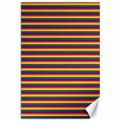 Horizontal Gay Pride Rainbow Flag Pin Stripes Canvas 20  X 30   by PodArtist