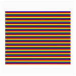 Horizontal Gay Pride Rainbow Flag Pin Stripes Small Glasses Cloth (2-Side) Front