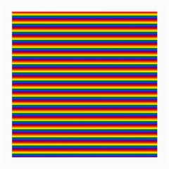 Horizontal Gay Pride Rainbow Flag Pin Stripes Medium Glasses Cloth (2-side) by PodArtist