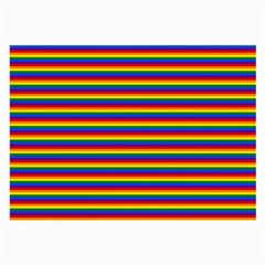 Horizontal Gay Pride Rainbow Flag Pin Stripes Large Glasses Cloth (2-side) by PodArtist