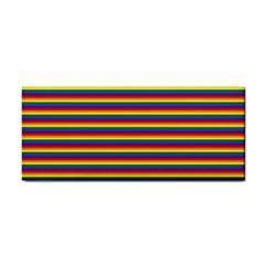 Horizontal Gay Pride Rainbow Flag Pin Stripes Cosmetic Storage Cases by PodArtist