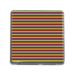 Horizontal Gay Pride Rainbow Flag Pin Stripes Memory Card Reader (square) by PodArtist