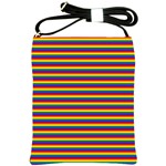 Horizontal Gay Pride Rainbow Flag Pin Stripes Shoulder Sling Bags Front