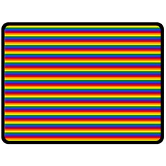 Horizontal Gay Pride Rainbow Flag Pin Stripes Fleece Blanket (large)  by PodArtist