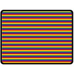 Horizontal Gay Pride Rainbow Flag Pin Stripes Fleece Blanket (Large)  80 x60  Blanket Front