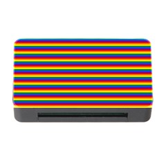 Horizontal Gay Pride Rainbow Flag Pin Stripes Memory Card Reader With Cf by PodArtist