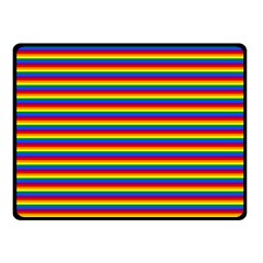 Horizontal Gay Pride Rainbow Flag Pin Stripes Double Sided Fleece Blanket (small)  by PodArtist