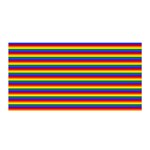 Horizontal Gay Pride Rainbow Flag Pin Stripes Satin Wrap Front