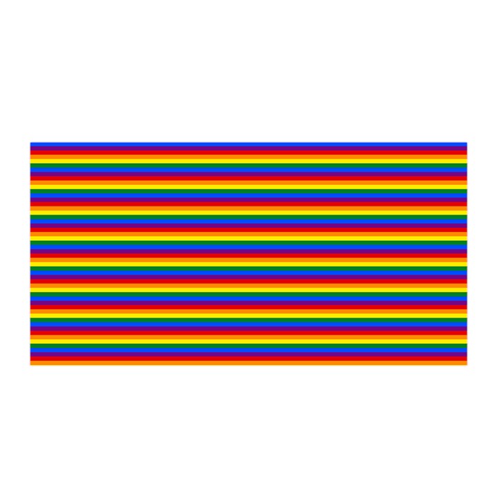 Horizontal Gay Pride Rainbow Flag Pin Stripes Satin Wrap