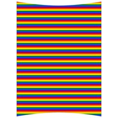 Horizontal Gay Pride Rainbow Flag Pin Stripes Back Support Cushion by PodArtist