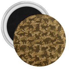 Operation Desert Cat Camouflage Catmouflage 3  Magnets by PodArtist