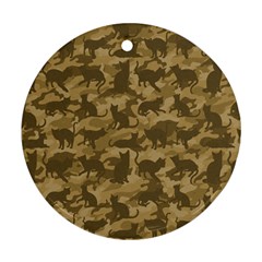 Operation Desert Cat Camouflage Catmouflage Ornament (round) by PodArtist