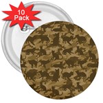 Operation Desert Cat Camouflage Catmouflage 3  Buttons (10 pack)  Front