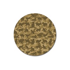 Operation Desert Cat Camouflage Catmouflage Magnet 3  (round) by PodArtist