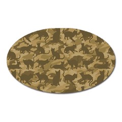 Operation Desert Cat Camouflage Catmouflage Oval Magnet by PodArtist