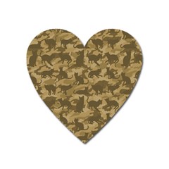 Operation Desert Cat Camouflage Catmouflage Heart Magnet by PodArtist