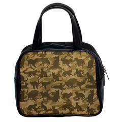 Operation Desert Cat Camouflage Catmouflage Classic Handbags (2 Sides) by PodArtist