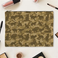 Operation Desert Cat Camouflage Catmouflage Cosmetic Bag (xl) by PodArtist