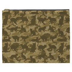 Operation Desert Cat Camouflage Catmouflage Cosmetic Bag (xxxl)  by PodArtist