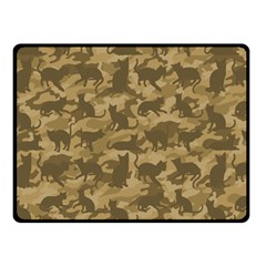 Operation Desert Cat Camouflage Catmouflage Double Sided Fleece Blanket (small)  by PodArtist