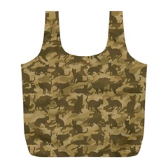 Operation Desert Cat Camouflage Catmouflage Full Print Recycle Bags (l)  by PodArtist