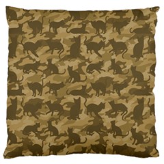 Operation Desert Cat Camouflage Catmouflage Standard Flano Cushion Case (one Side) by PodArtist