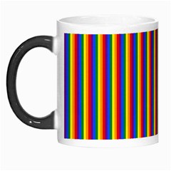 Vertical Gay Pride Rainbow Flag Pin Stripes Morph Mugs by PodArtist