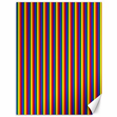 Vertical Gay Pride Rainbow Flag Pin Stripes Canvas 36  X 48   by PodArtist