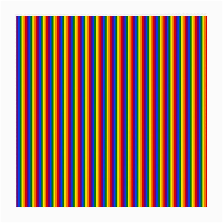 Vertical Gay Pride Rainbow Flag Pin Stripes Medium Glasses Cloth (2-Side)