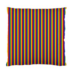 Vertical Gay Pride Rainbow Flag Pin Stripes Standard Cushion Case (one Side) by PodArtist