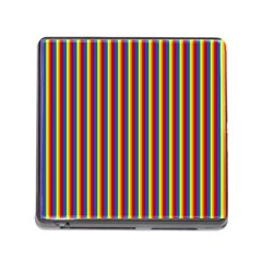 Vertical Gay Pride Rainbow Flag Pin Stripes Memory Card Reader (square) by PodArtist