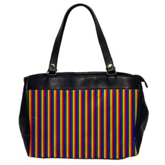 Vertical Gay Pride Rainbow Flag Pin Stripes Office Handbags by PodArtist