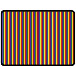 Vertical Gay Pride Rainbow Flag Pin Stripes Fleece Blanket (Large)  80 x60  Blanket Front