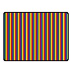 Vertical Gay Pride Rainbow Flag Pin Stripes Fleece Blanket (Small) 50 x40  Blanket Front