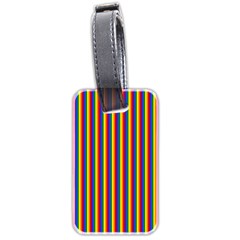 Vertical Gay Pride Rainbow Flag Pin Stripes Luggage Tags (two Sides) by PodArtist